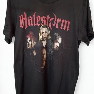 Halestorm Summer Tour Shirt 2023 Men's Large Black Band Tee Rock Double Sided